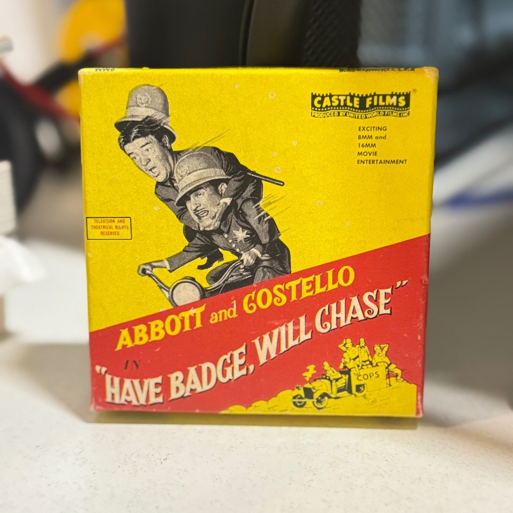 Abbott and Costello 'Have Badge, Will Chase' 8mm‎ Headline Edition Film